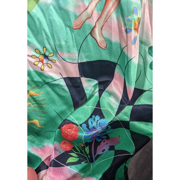 Brisato Studio Unique Green Art Icons Square Scarf - Picture 11 of 14